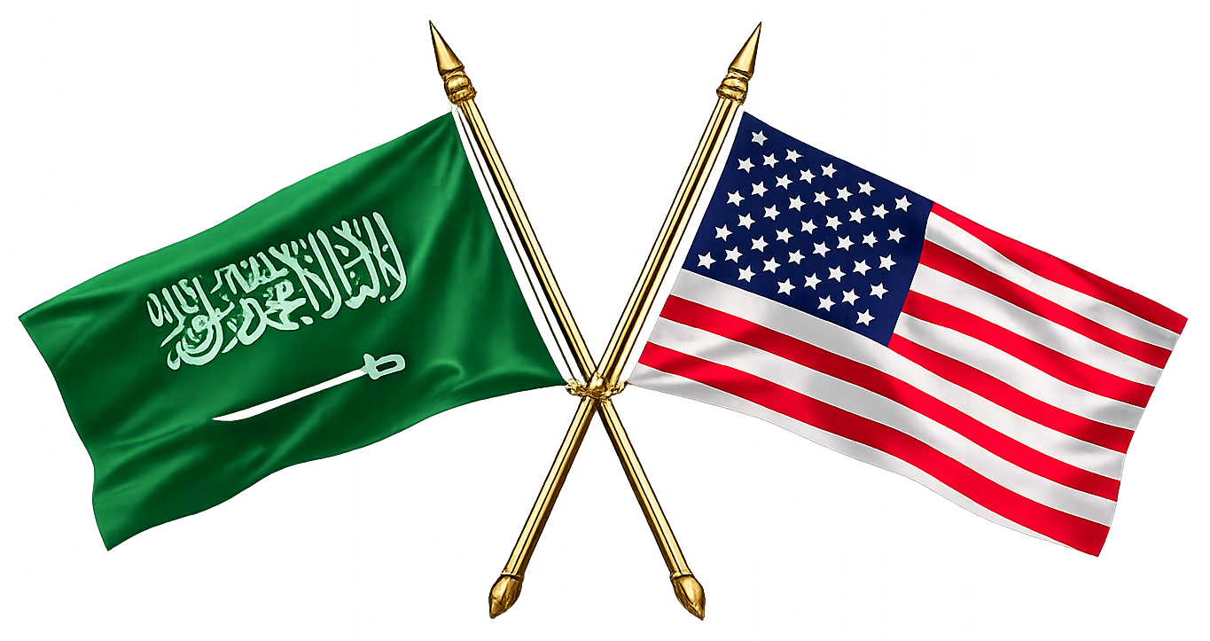 Saudi & USA Flags